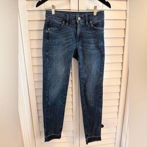 RAFFAELLO ROSSI Dark Blue Straight Leg Jeans Size EU 32